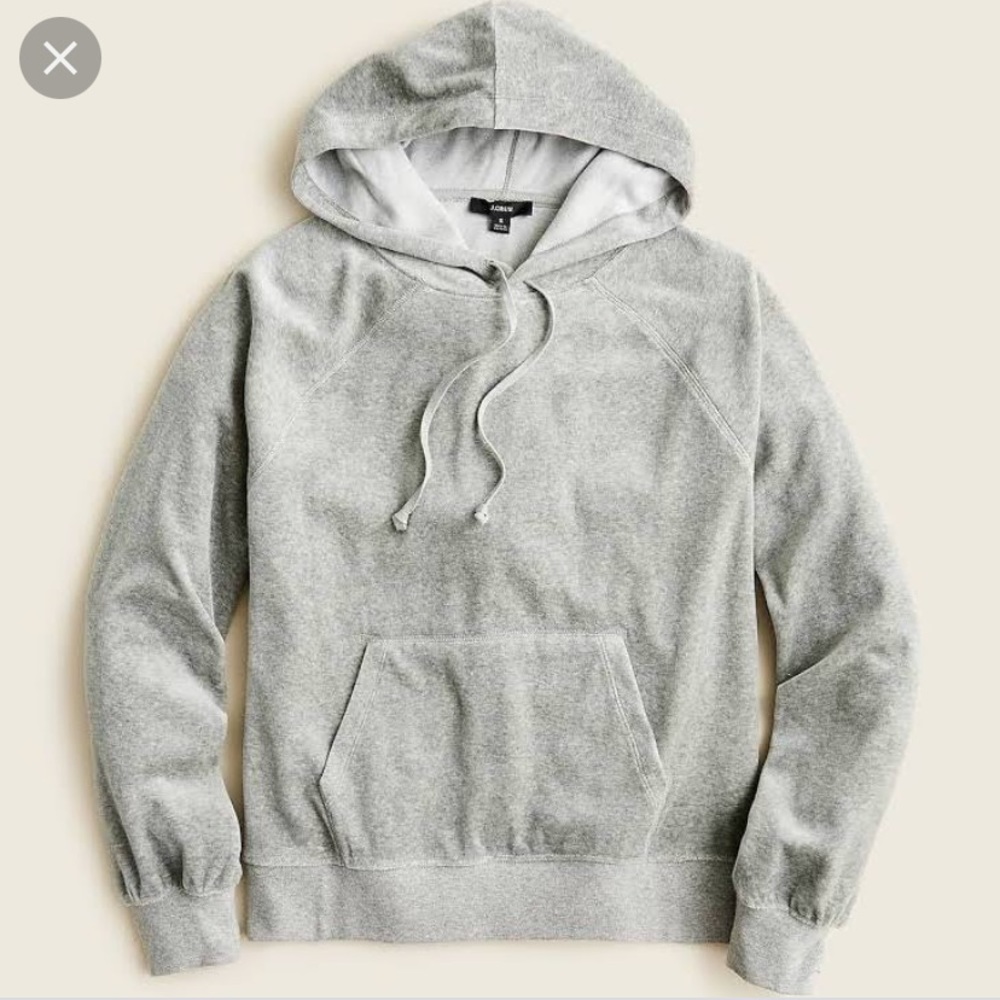 J Crew Womens Relaxed Velour Hoodie